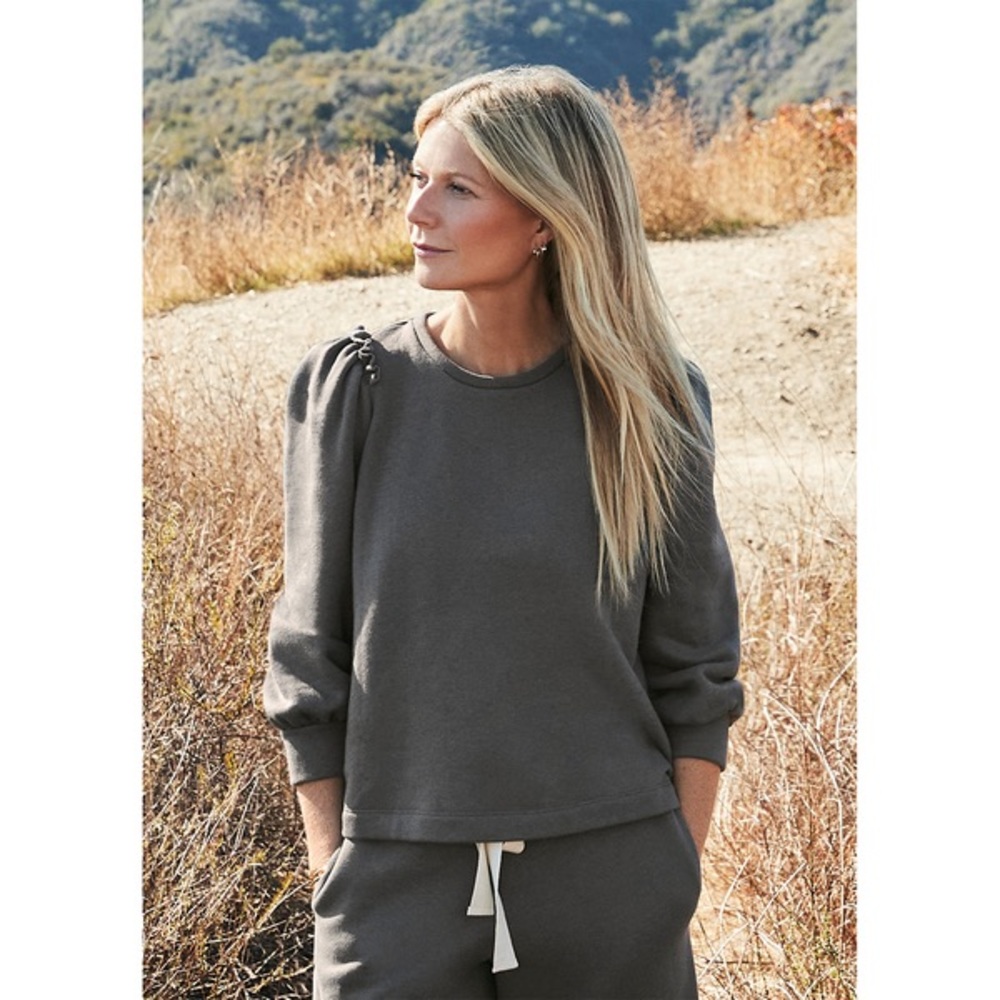 Goop Torres Puff-Sleeve Sweatshirt